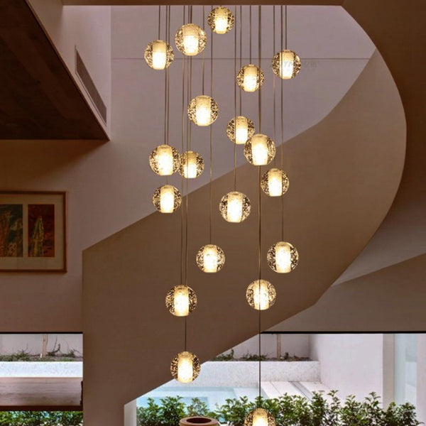 Lámpara de Araña Minimalista Moderna para Escaleras Duplex