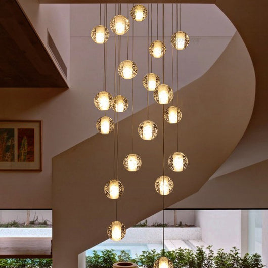 Lámpara de Araña Minimalista Moderna para Escaleras Duplex