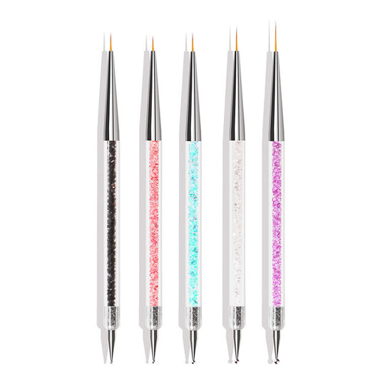 Set de 5 Pinceles para Nail Art - Diseño, Delineado y Decoración de Uñas