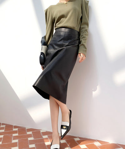 Falda de Cuero Cintura Alta Elegante Efecto Adelgazante - Image 11