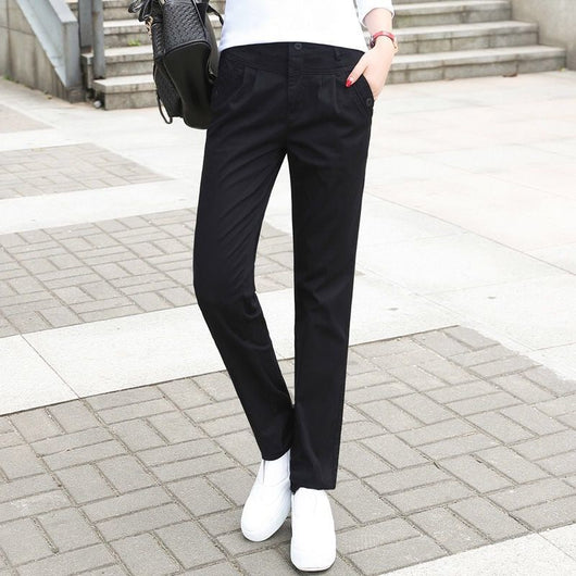 Pantalón Casual Cintura Alta Elástico en los Tobillos - Image 4