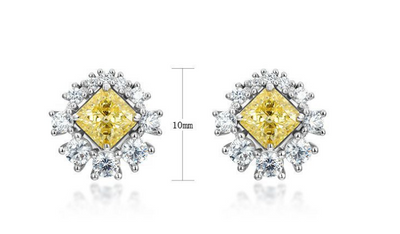 Aretes de Plata S925 Flor de Hielo con Cristales de Alto Brillo para Mujer - Image 11
