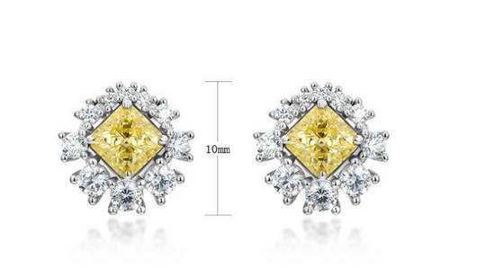 Aretes de Plata S925 Flor de Hielo con Cristales de Alto Brillo para Mujer - Image 11