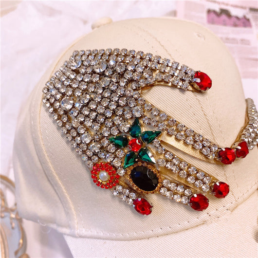 Sombrero de Moda para Mujer con Rhinestones Brillantes - Image 5