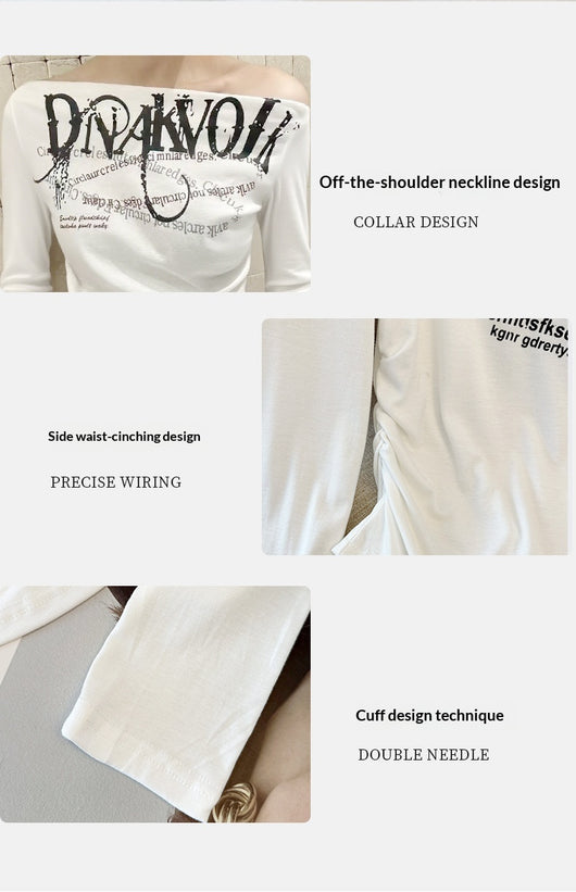 Blusa Manga Larga Hombro Asimétrico Ajustada y Reductora - Image 10