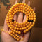 Natural Beeswax Old Honey Beads Bracelet Orange 7.2mm