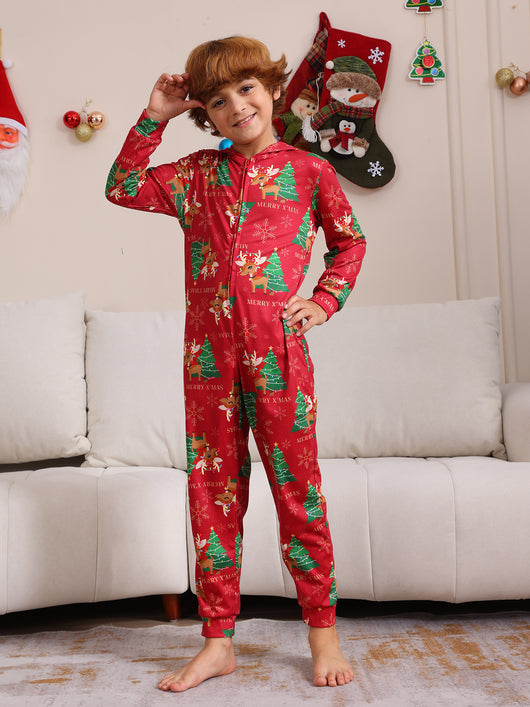 Conjunto Navideño Familiar de Pantalones Largos para Niños y Niñas - Image 49