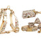 Conjunto de Collar Floral Blanco para Mascotas