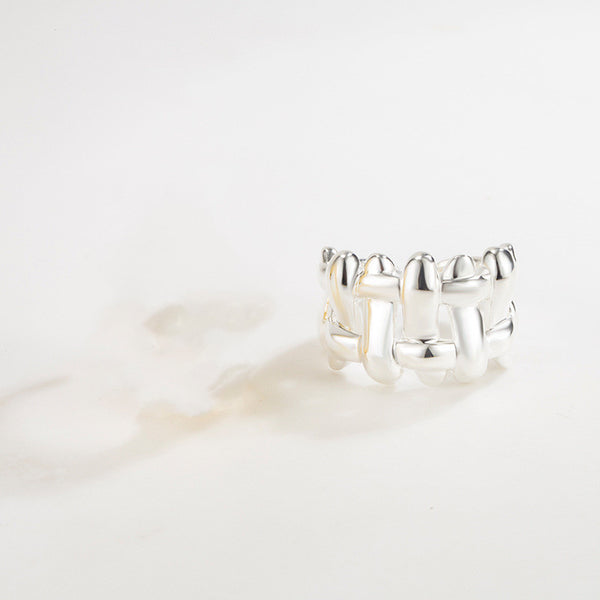 Anillo de Plata Esterlina 925 Trenzado Noble - Image 6