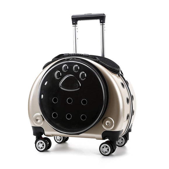 Mochila Transportadora para Mascotas Cápsula Espacial con Bolsillo Transparente