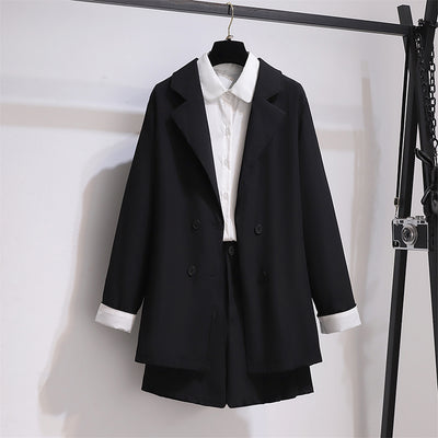 Conjunto de Dos Piezas Estilo Coreano: Blazer Oversized y Shorts Anchos - Image 8