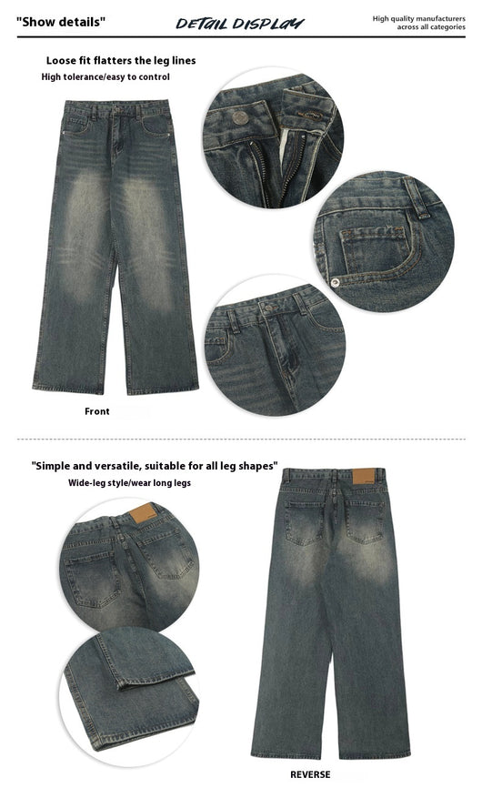 Jeans Vintage Holgados con Micro Acampanada para Hombre - Image 18