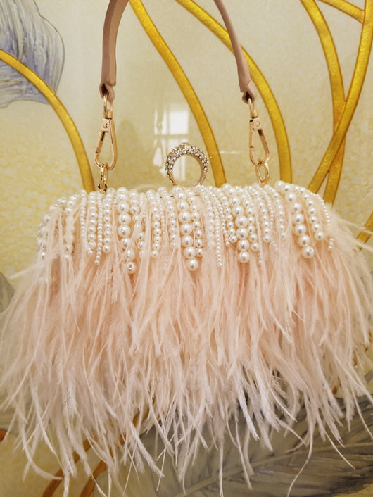 Bolso de Noche Estilo Occidental con Plumas y Borlas - Clutch Elegante para Eventos - Image 6