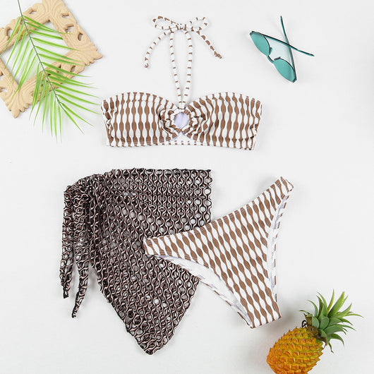 Bikini Dos Piezas Tubo con Pieza de Tres Partes - Image 5