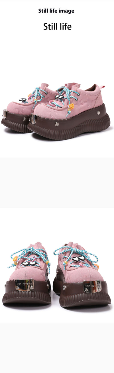 Zapatos Plataforma Dopamine Verano de Cuero con Cordones - Image 10
