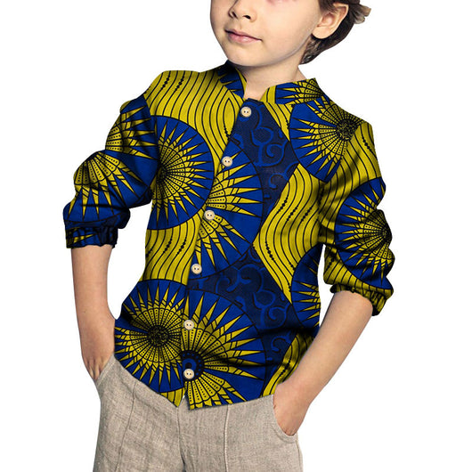 Camisa de Algodón para Niño con Estampado y Patchwork Moderno - Image 28