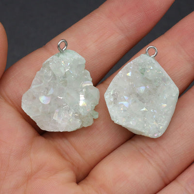Colgante de Ágata Natural con Cristal en Forma Irregular - Accesorios DIY para Joyería - Image 6
