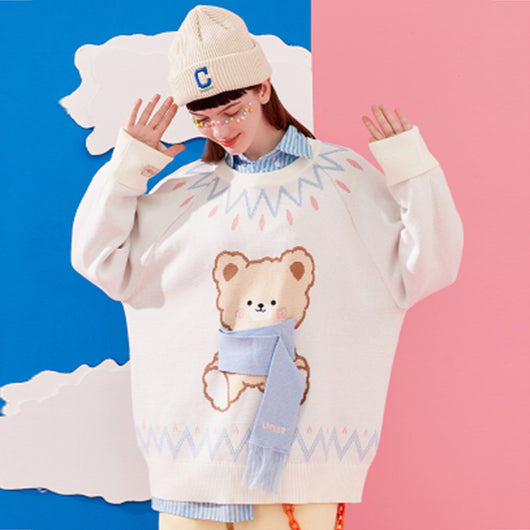 Suéter Holgado Unisex Estampado Osito - Image 8