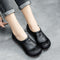 Zapatos Casuales de Cuero para Mujer con Suela Blanda Estilo Retro