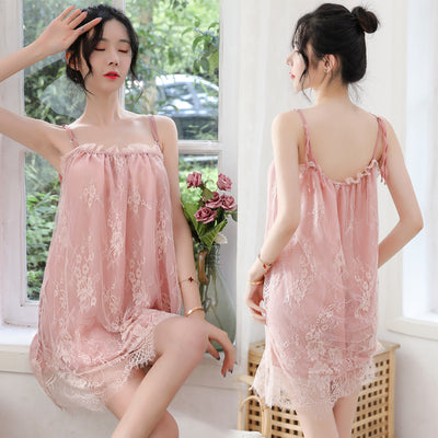 Camisón Sexy de Verano en Encaje y Gasa con Tirantes Ajustables - Image 6