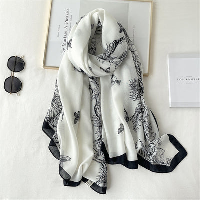 Chal Ligero de Algodón y Lino para Mujer - Abrigo Versátil Otoño e Invierno