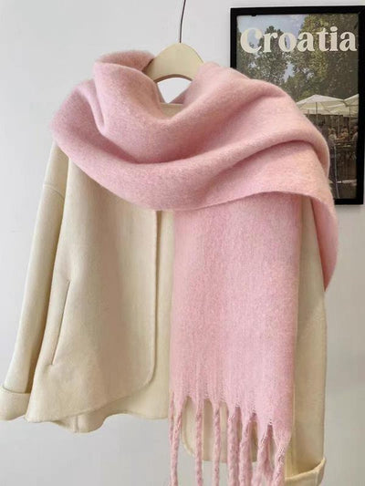 Bufanda de Lana Cálida para Otoño e Invierno - Colores Sólidos Premium - Image 12