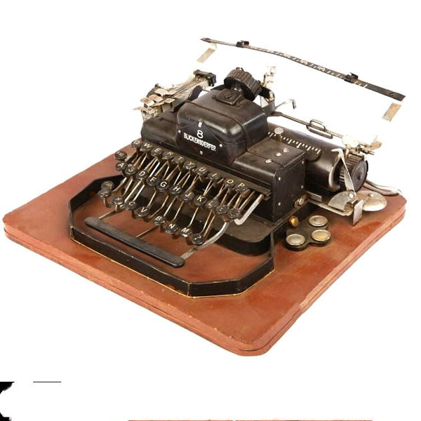 Colección de Modelos Decorativos Vintage en Hierro: Máquina de Escribir, Guitarra, Autobús y Auto Clásico