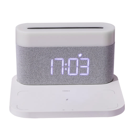 Lámpara de Noche Multifuncional con Cargador Inalámbrico y Reloj Digital - Image 10