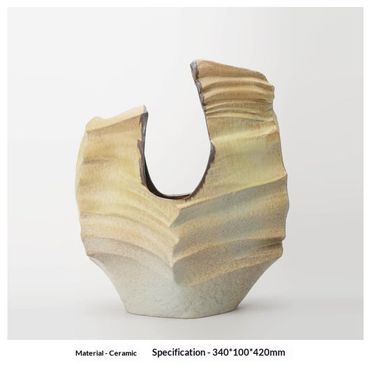 Florero de Cerámica Vintage Wabi-Sabi con Diseño Artesanal Texturizado - Image 15