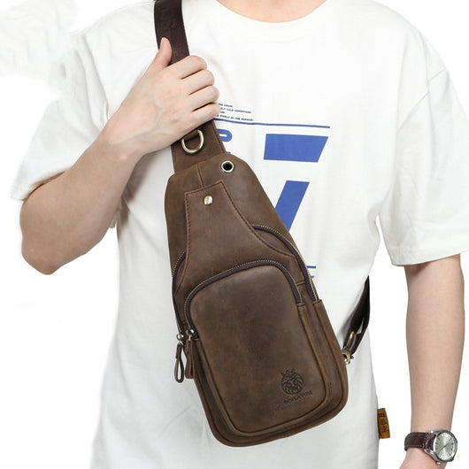 Bolsa Bandolera Vintage de Cuero Genuino para Hombre - Image 10
