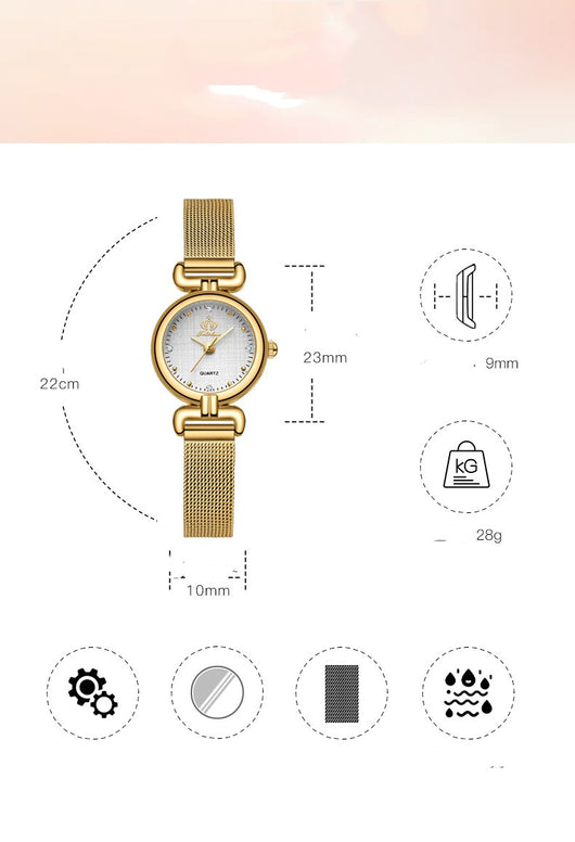 Reloj de Cuarzo Elegante para Estudiantes con Correa de Malla - Image 10