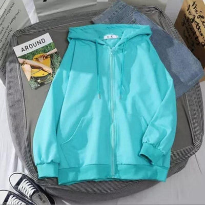 Abrigo Sudadera con Capucha y Manga Larga en Colores Lisos - Image 39