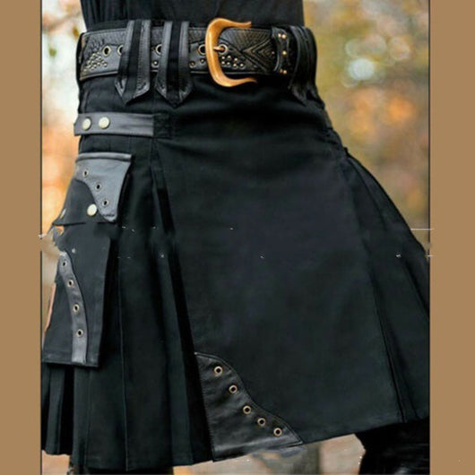 Falda Corta Retro Medieval para Hombre - Estilo Inglés Clásico - Image 7