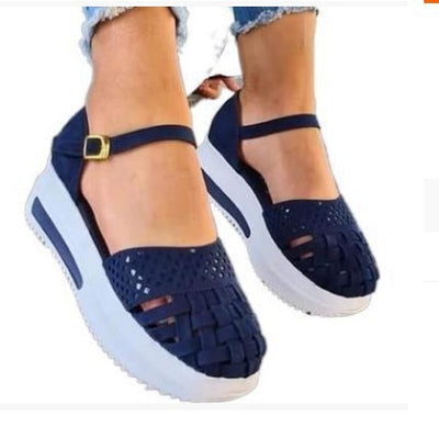 Zapatos Talla Grande Primavera Verano con Suela Gruesa y Diseño Hueco - Image 2