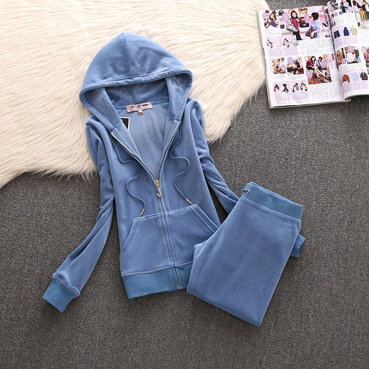 Traje Casual de Terciopelo Talla Grande - Conjunto de Dos Piezas Elegante - Image 12