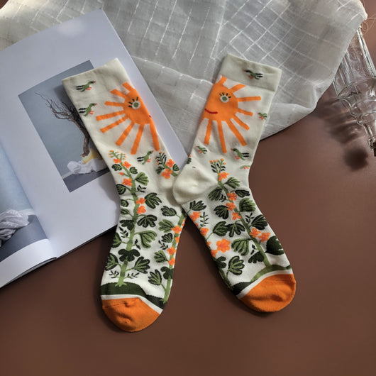 Medias para Mujer con Diseño Floral y Botánico - Image 4