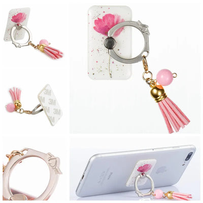 Anillo Soporte para Teléfono con Borlas Metálicas Pintadas a Mano - Image 36