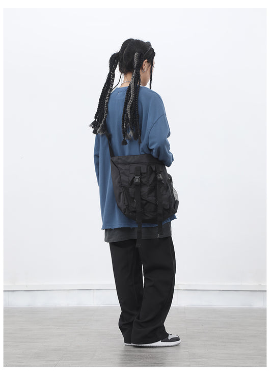 Pantalones Anchos de Pierna Ancha en Negro con Cierre - Image 18