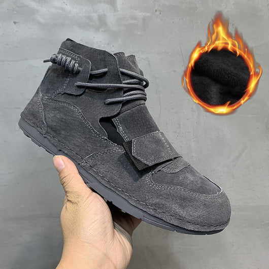 Zapatos Altos de Cuero para Hombre con Cierre Velcro - Estilo Moderno - Image 3