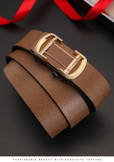 Cinturón de Cuero para Hombre con Hebilla Automática sin Agujeros - Image 17