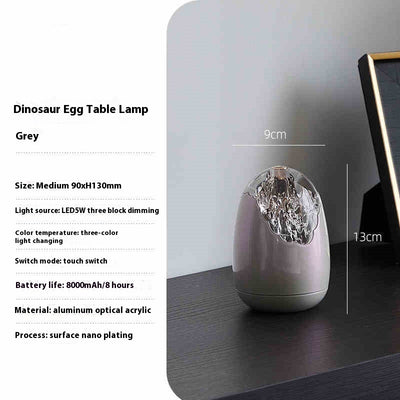 Lámpara de Mesa Huevo con Textura de Cristal - Diseño Minimalista - Image 6