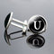 26 English Letter Cufflinks Metal Time Gem U