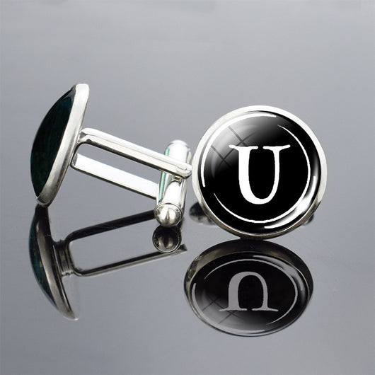 Gemelos de Letras Inglesas en Metal Precioso con Brillo Diamante - Image 24
