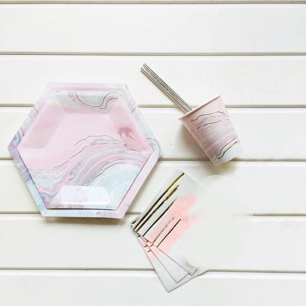 Platos de Papel Desechables para Postres - Colores Vibrantes