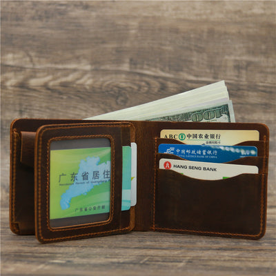 Cartera Bifold de Cuero Crazy Horse para Hombre - Image 16