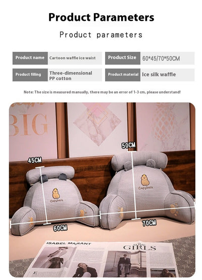 Almohada Lumbar de Seda Waffle con Efecto Frío - Soporte Ergonómico para Espalda - Image 10