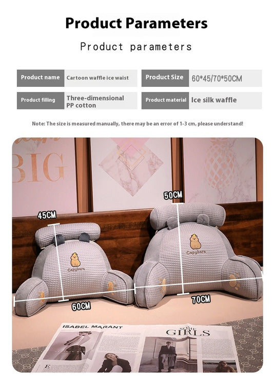 Almohada Lumbar de Seda Waffle con Efecto Frío - Soporte Ergonómico para Espalda - Image 10