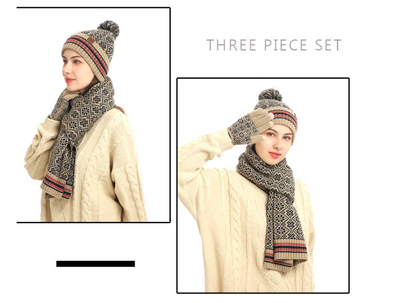 Conjunto de Abrigo Invernal: Gorro, Bufanda y Guantes de Acrílico - Image 10