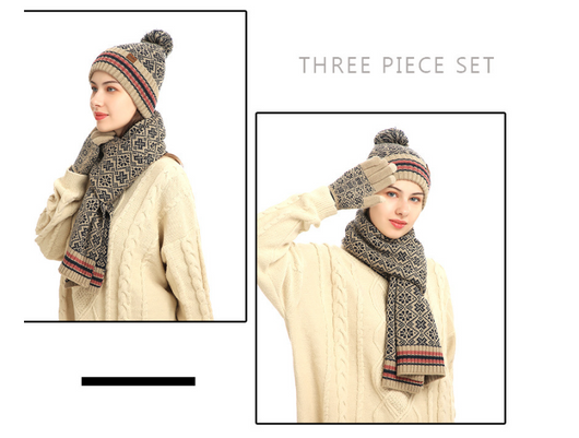 Conjunto de Abrigo Invernal: Gorro, Bufanda y Guantes de Acrílico - Image 10