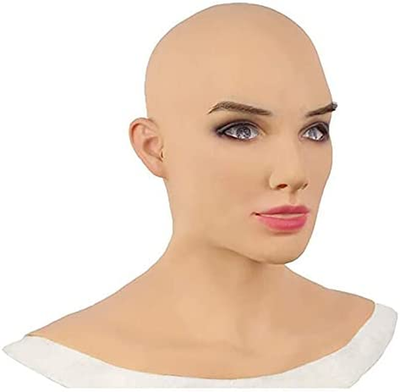 Máscara de Látex para Cosplay Halloween - Accesorio Calvo Profesional - Image 2